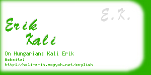 erik kali business card